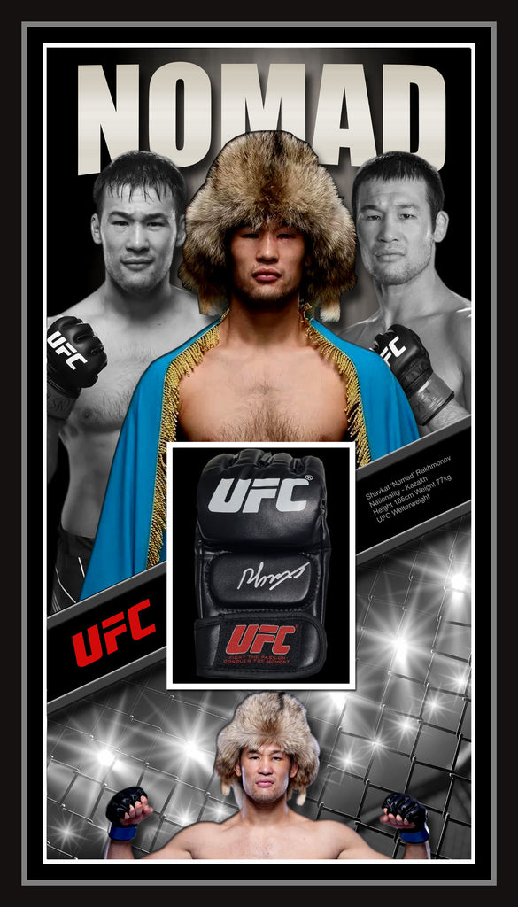 Shavkat 'Nomad' Rakhmonov Signed & Framed UFC Glove - James Spence Authenticated -