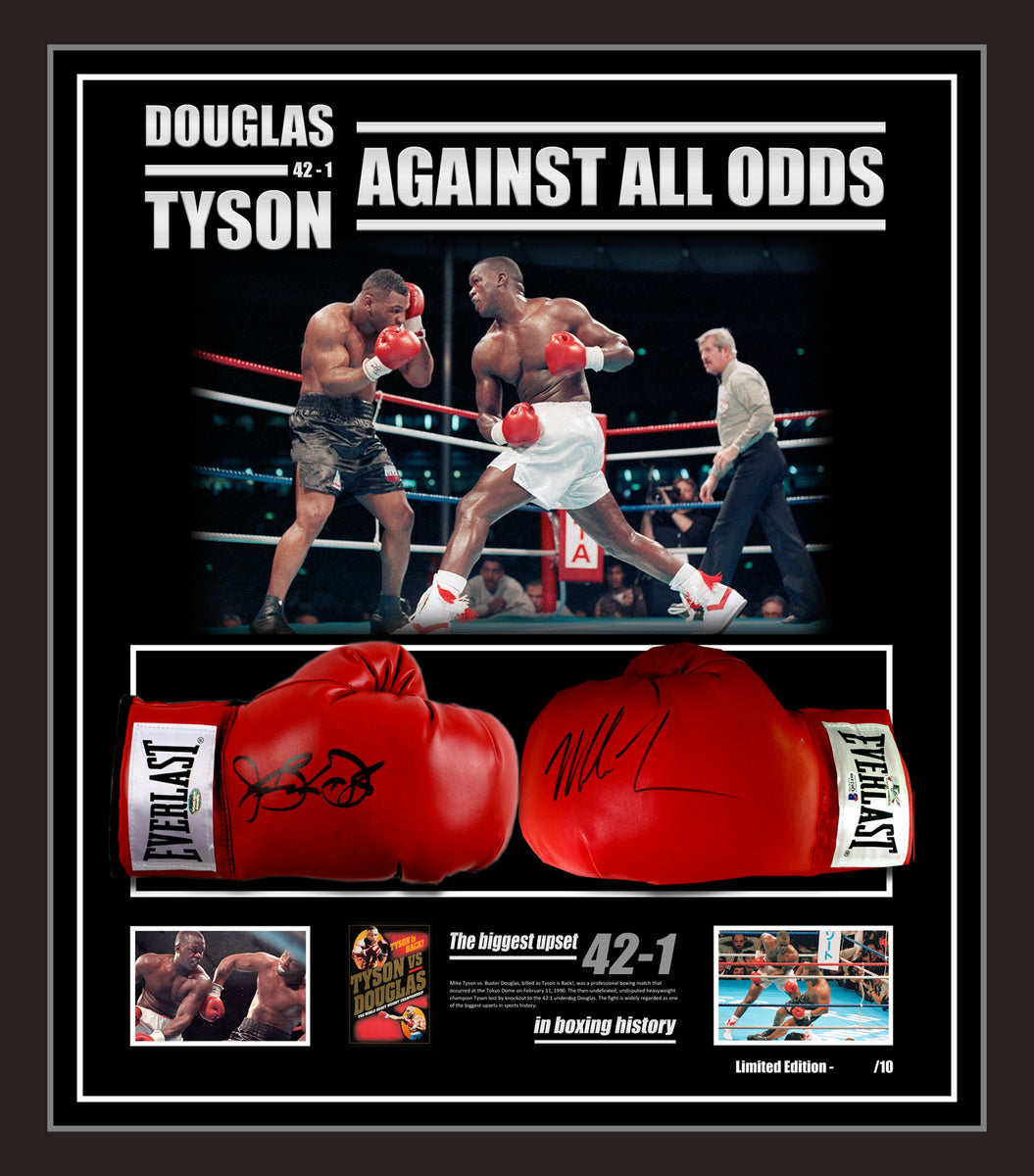 Against all Odds' Mike Tyson & Buster Douglas Dual Signed & Framed