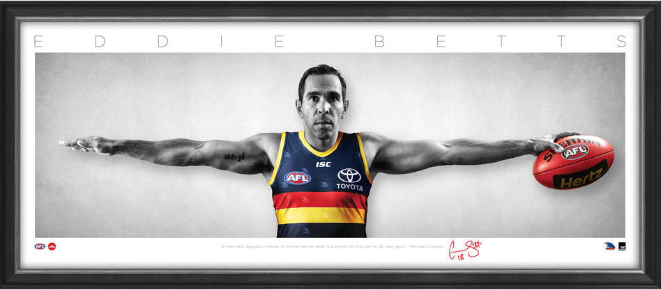 Eddie Betts Adelaide Crows AFL Tribute Wings Framed