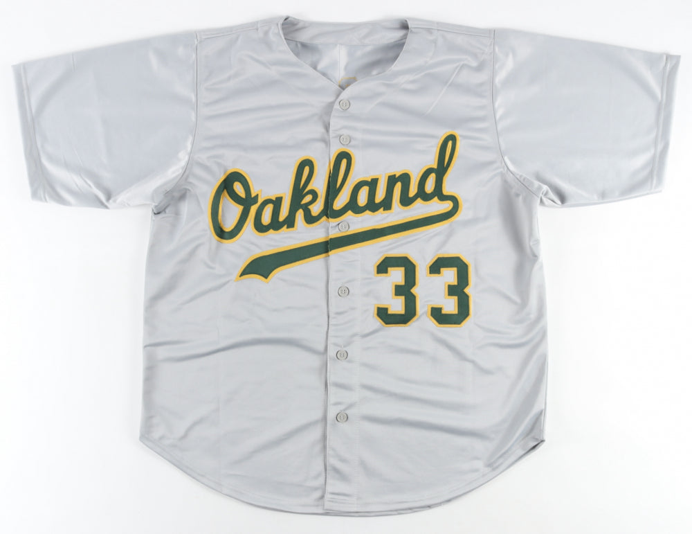  Jose Canseco Autographed Green Oakland A's Jersey