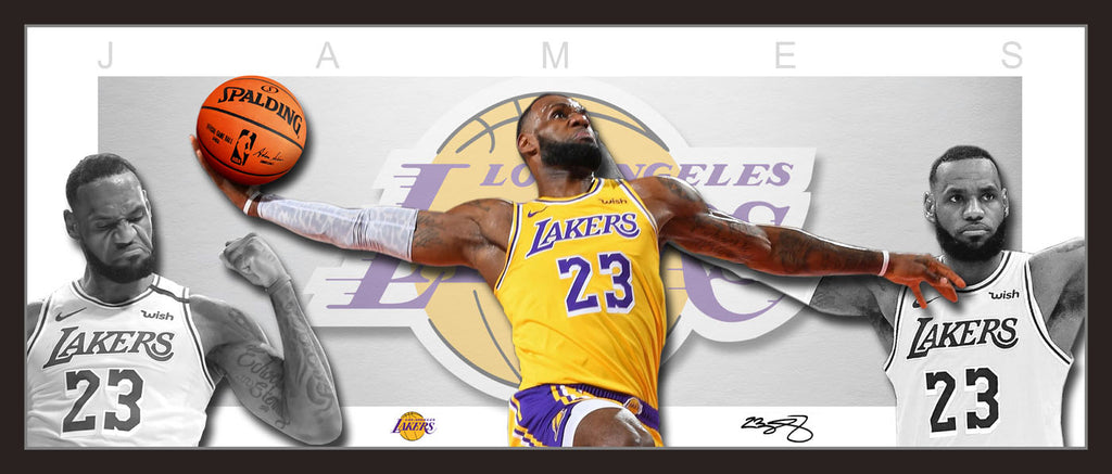 LeBron JAMES 'Tomahawk' Wings style framed lithograph