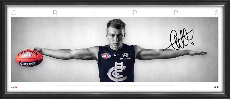 Patrick Cripps Carlton Signed & Framed Wings