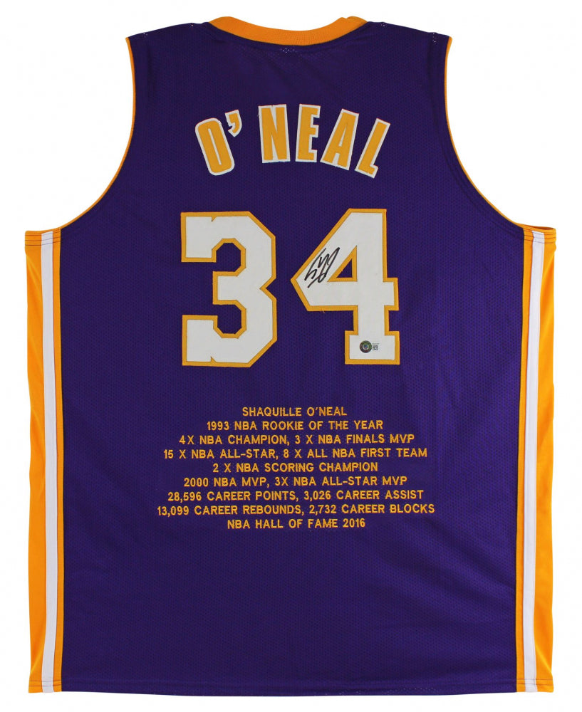 Shaq Shaquille O'Neal SIGNED Nike Team LA Lakers Jersey HOF PSA/DNA  AUTOGRAPHED