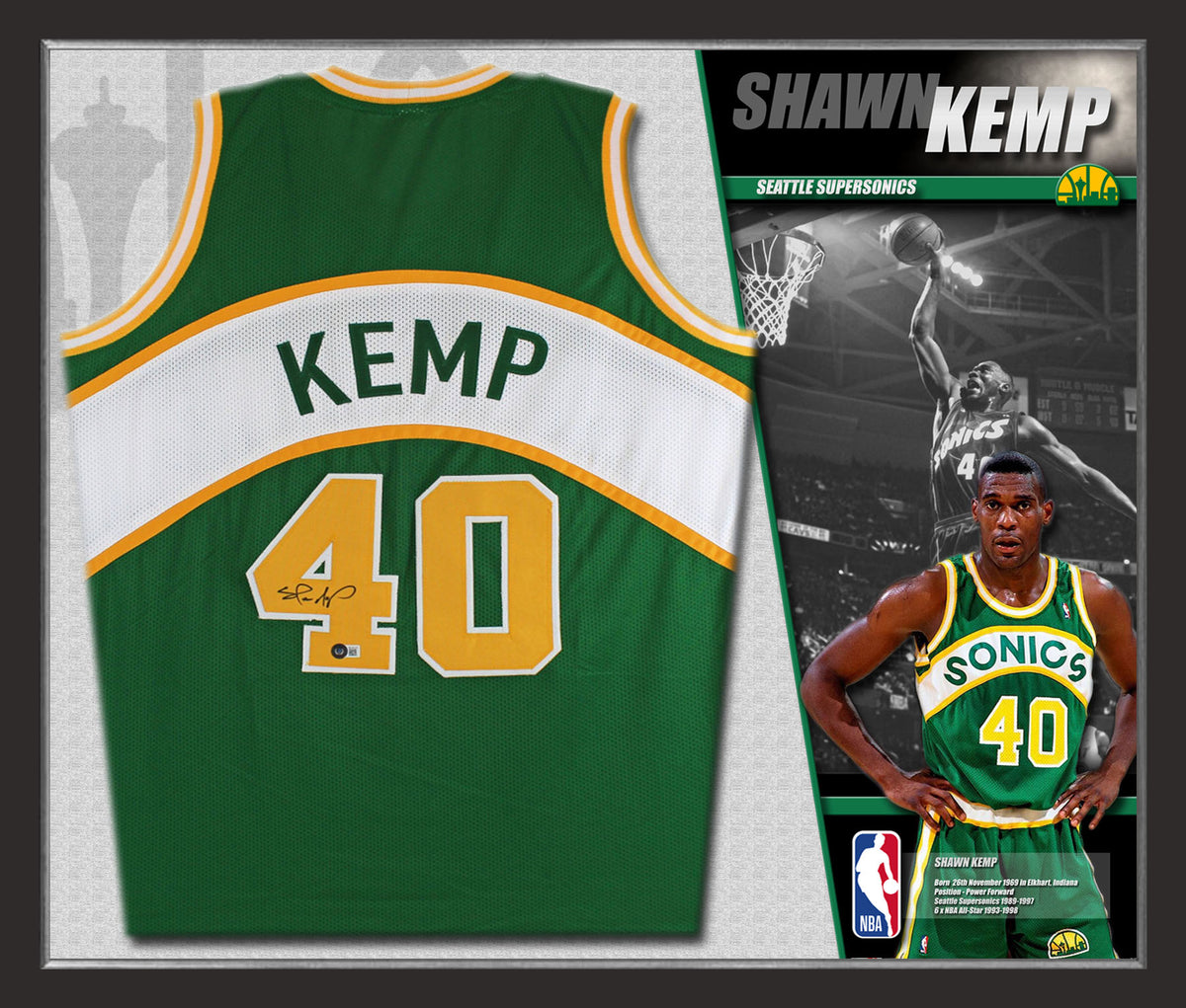 Shawn Kemp Signed Jersey (PSA COA)