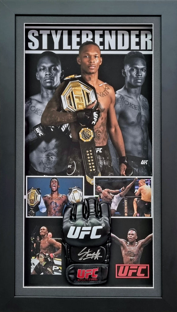 Israel Adesanya 'Stylebender' Signed & Framed UFC Glove