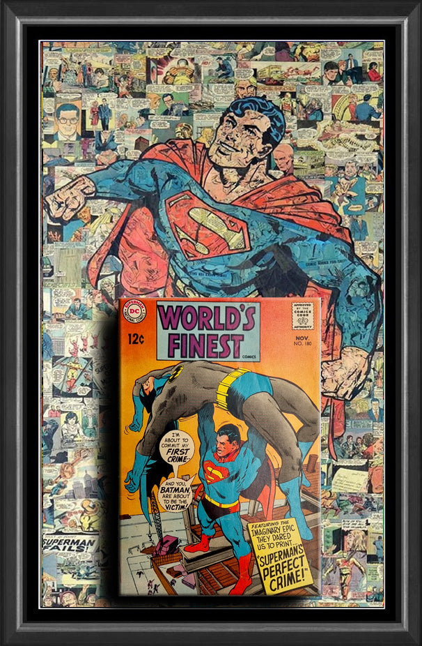 Superman Silver Age Comic Case Framed