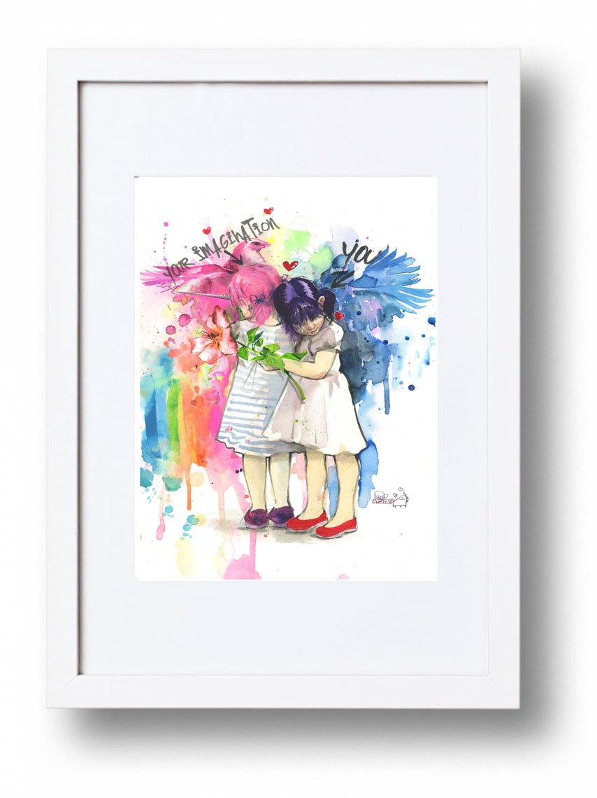 You and Your Imagination Artprint Framed - Lora Zombie – Wicked