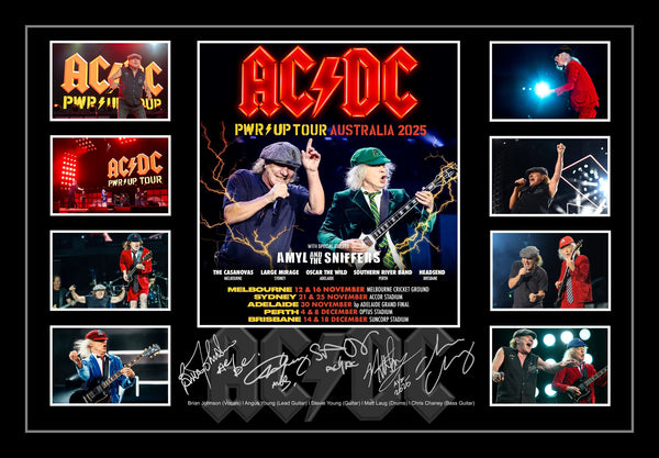ACDC Power UP Australia 2025 Tour Signed Framed Memorabilia