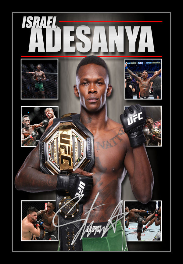 Israel 'Stylebender' Adesanya Signed & Framed UFC Memorabilia