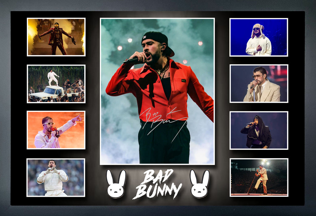 BAD BUNNY HIP-HOP LATIN TRAP I LIKE IT SIGNED & FRAMED MEMORABILIA