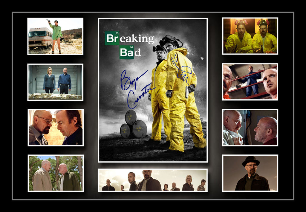 Breaking Bad Bryan Cranston & Aaron Paul Signed & Framed Memorabilia