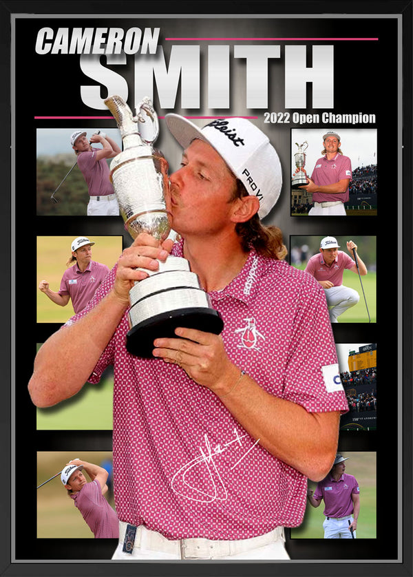 Cameron Smith 2022 Open Golf Champion Signed & Framed Sportsprint