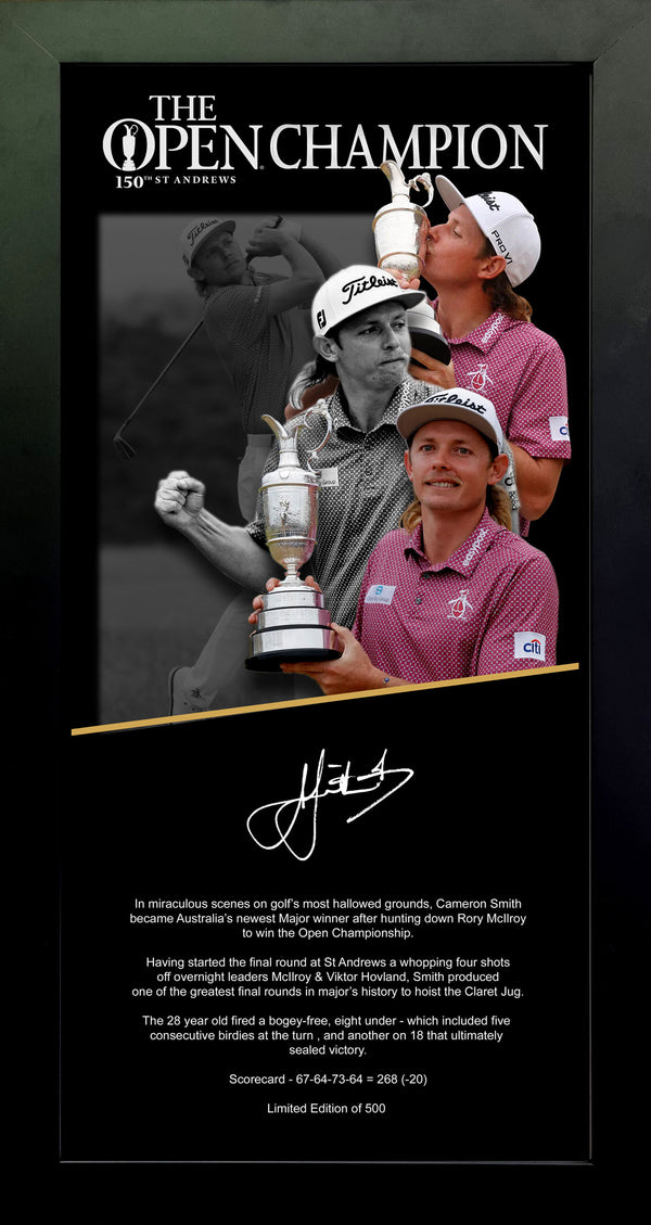 Cameron Smith 2022 Open Champion Framed Limited Edition Lithograph
