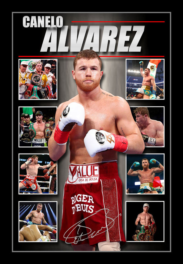 Canelo Alvarez Boxing Champion Signed & Framed Sportsprint