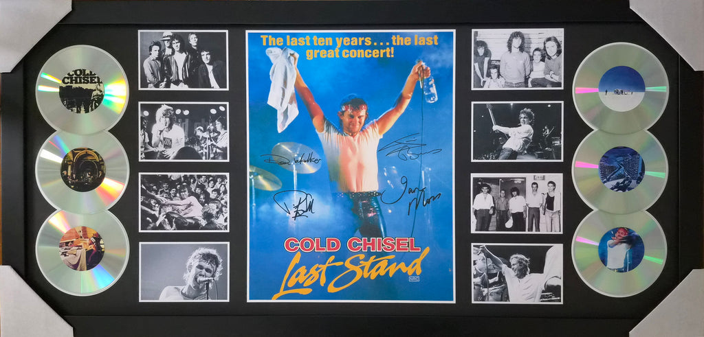Cold Chisel The Last Stand Tour Signed & Framed CD Discography Memorabilia - Jimmy Barnes