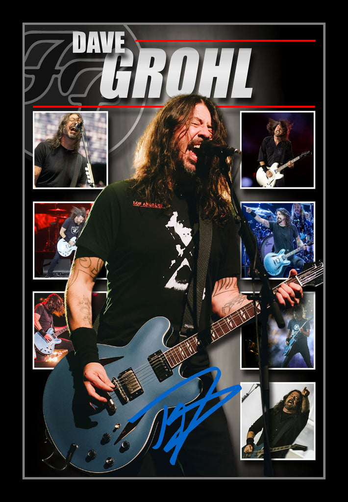 Dave Grohl Foo Fighters Signed & Framed Lithograph Memorabilia