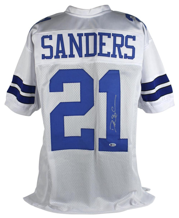 Deion SANDERS Dallas Cowboys NFL Signed Jersey (Beckett) UNFRAMED