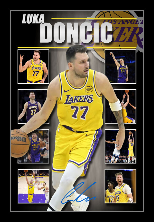 Luka Doncic Signed & Framed LA Lakers Memorabilia