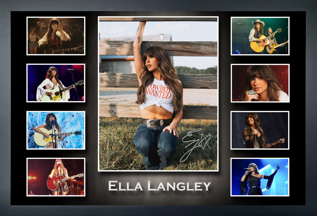 Ella Langley Choosin Texas Signed & Framed Print Memorabilia - Country Music