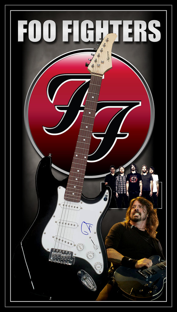 Dave Grohl Foo Fighters Signed & Framed Guitar (Beckett #BA19065)