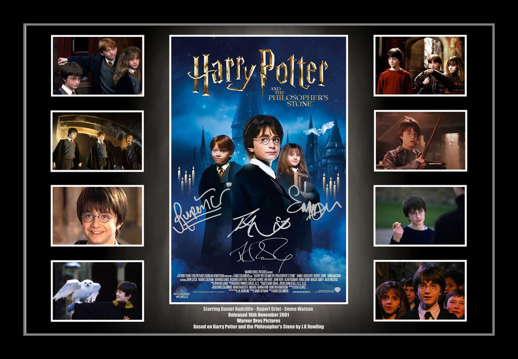 Harry Potter Philosopher's Stone Signed & Framed Movie Memorabilia