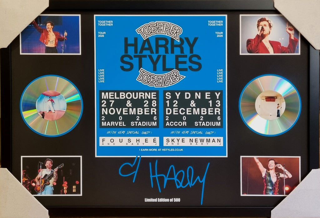 Harry Styles 2026 Together Australian Tour Signed & Framed CD Memorabilia