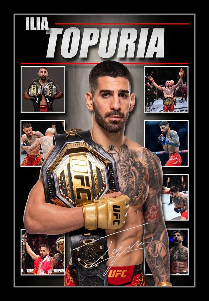 Ilia TOPURIA 'El Matador' Signed & Framed UFC Memorabilia
