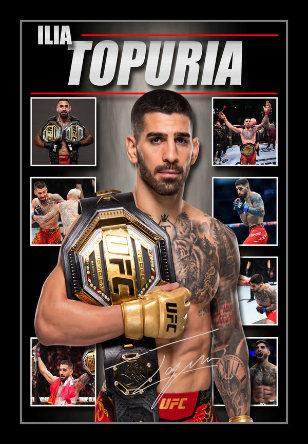 Ilia TOPURIA 'El Matador' Signed & Framed UFC Memorabilia