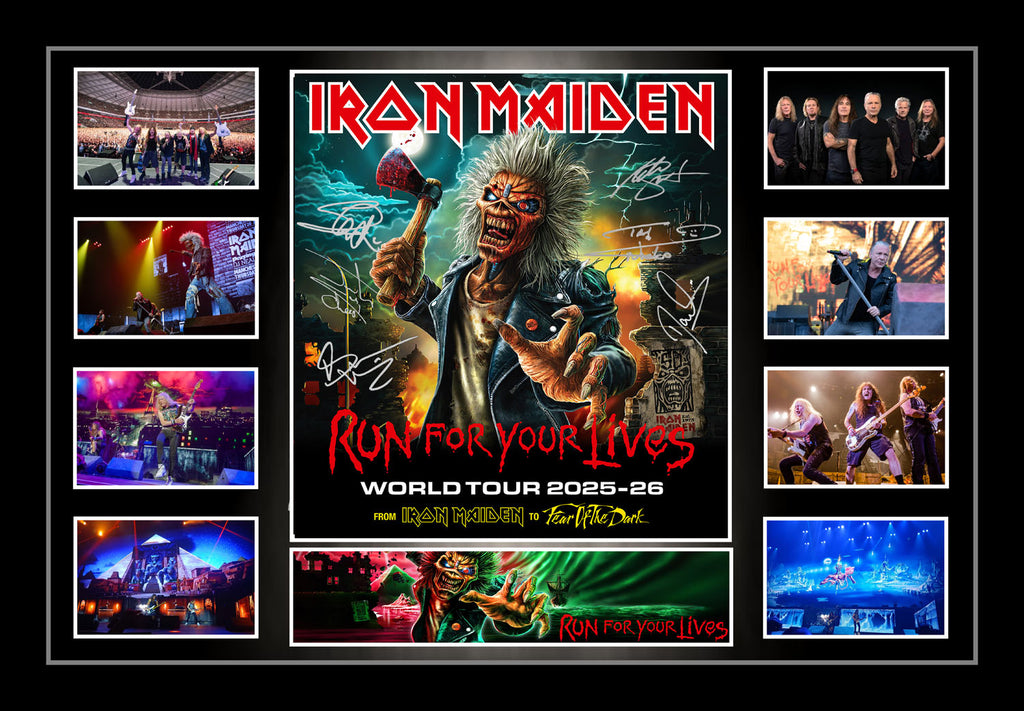 Iron Maiden 2026 Run For Your Lives Australian Tour Signed & Framed Memorabilia