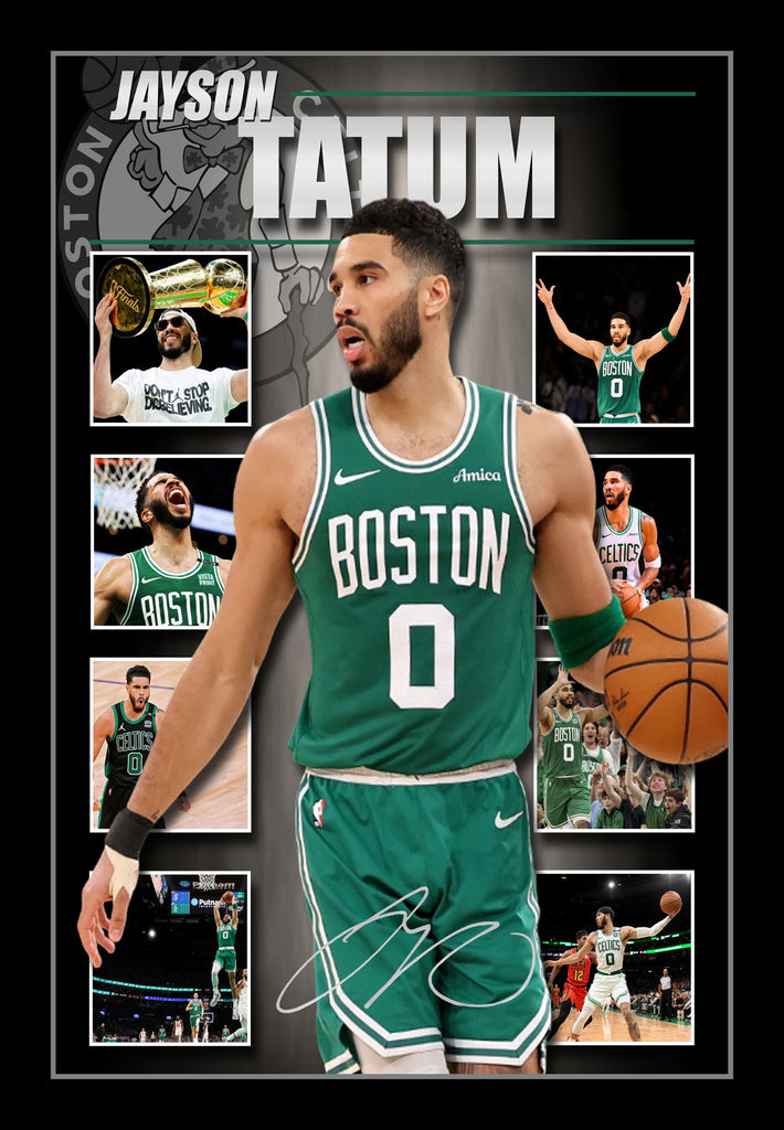 Jayson Tatum Boston Celtics Signed & Framed Sportsprint