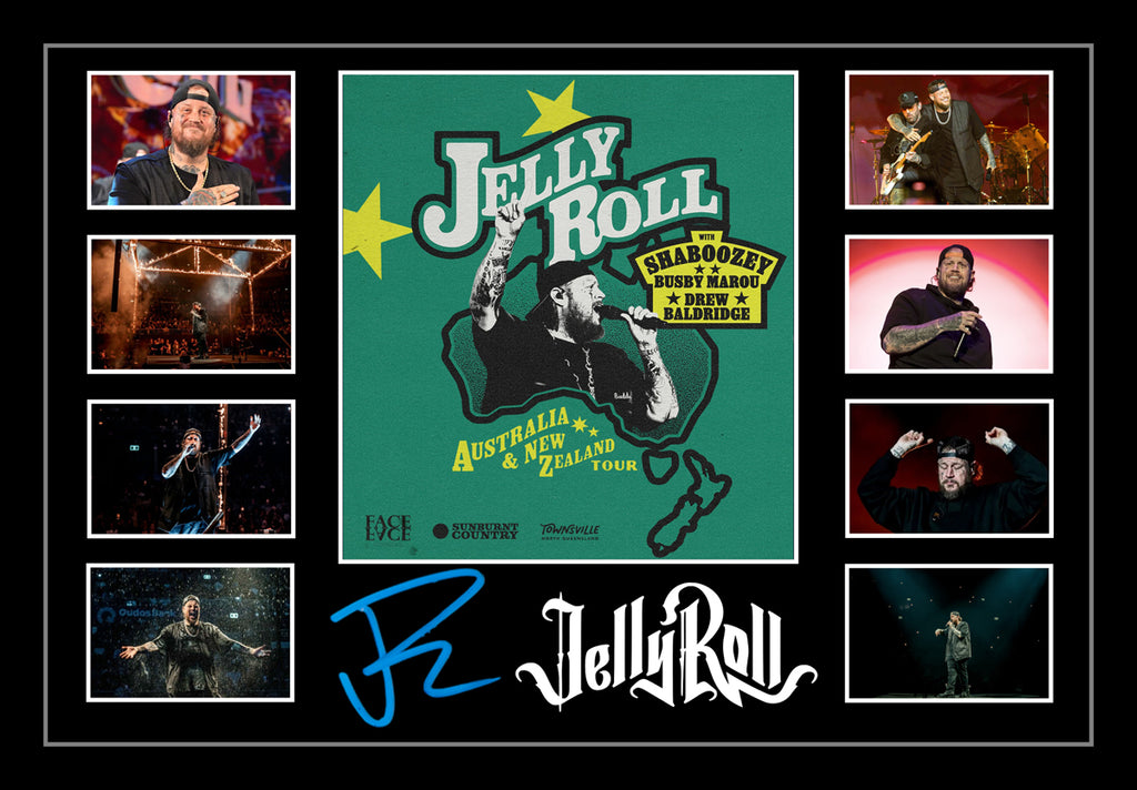 Jelly Roll Australian Down Under 2025 Tour Signed Framed Memorabilia