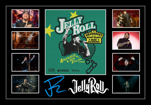 Jelly Roll Australian Down Under 2025 Tour Signed Framed Memorabilia