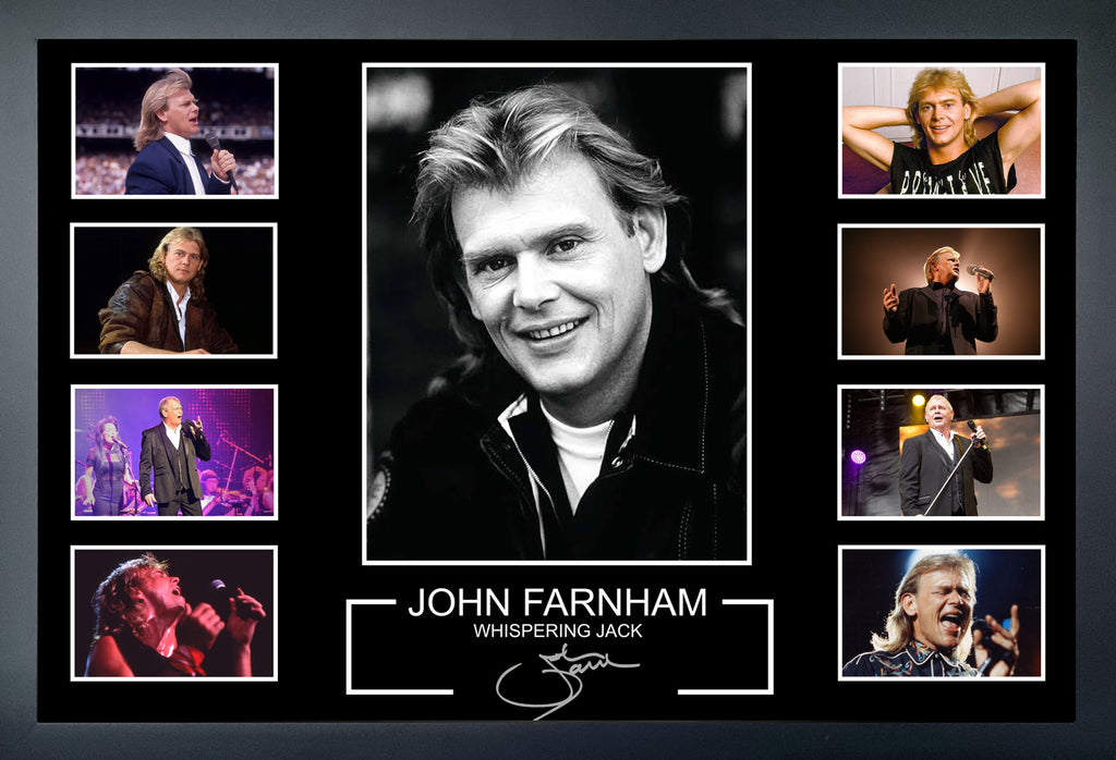 John Farnham 'Whispering Jack' Tribute Signed & Framed Memorabilia