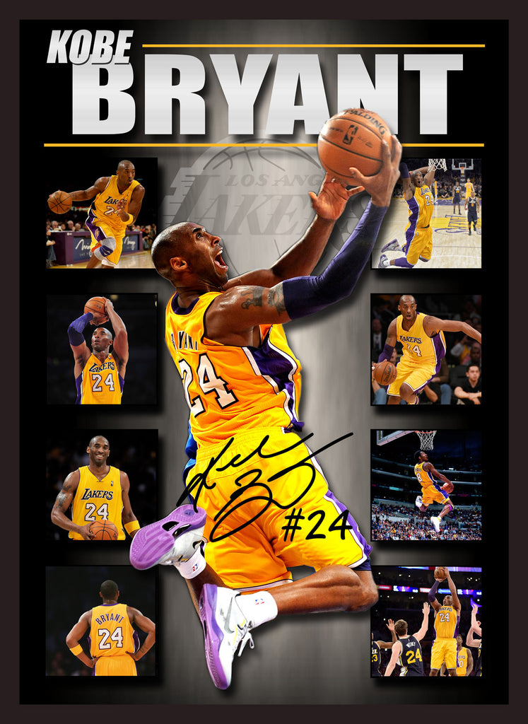 Kobe Bryant Los Angeles Lakers Signed & Framed Sportsprint
