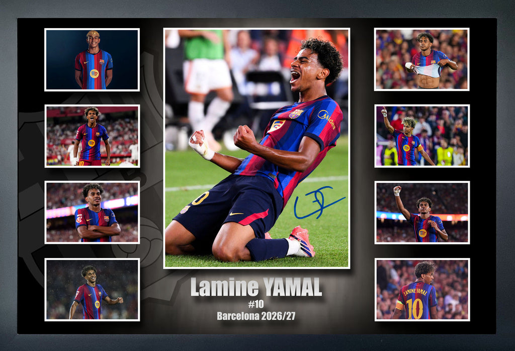 Lamine YAMAL 2026/27 Barcelona FC Signed & Framed Sportsprint Memorabilia