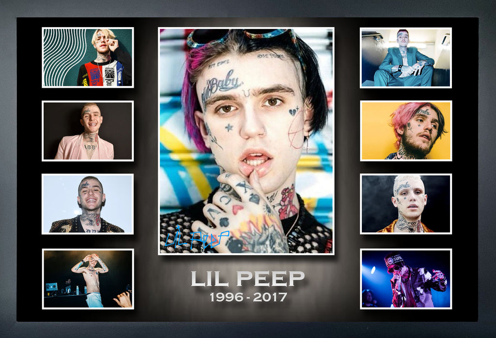 LIL PEEP Tribute SIGNED & FRAMED MEMORABILIA