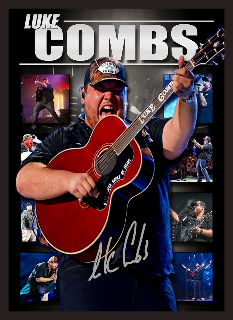 Luke Combs Framed Lithograph Memorabilia