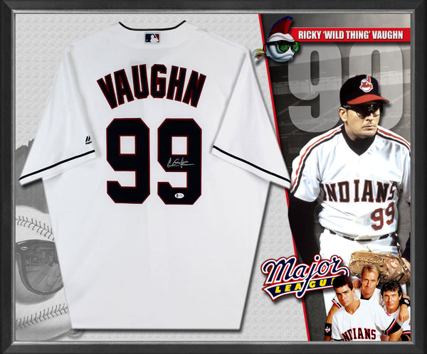 Major League Ricky "WILD THING" Vaughn Charlie Sheen Signed Baseball Jersey