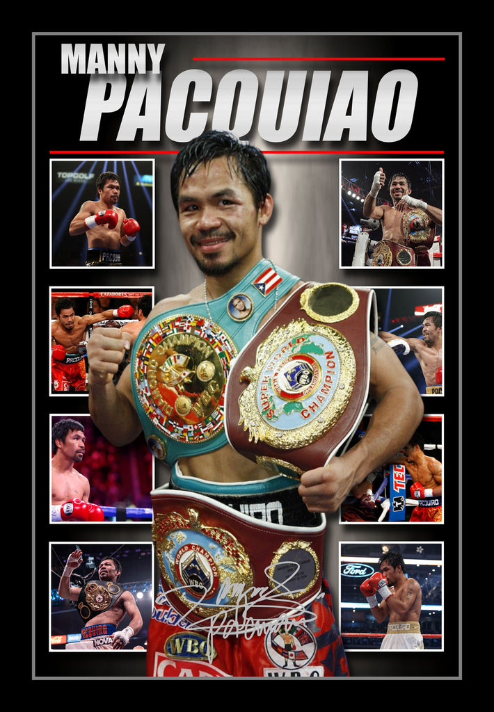 Manny Pacquiao 'Pacman' Boxing Champion Signed & Framed Sportsprint