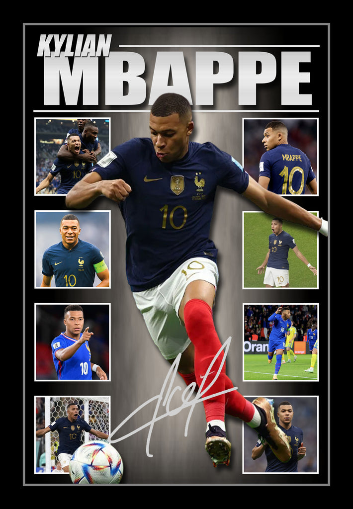 Kylian Mbappe France Signed & Framed Sportsprint Memorabilia
