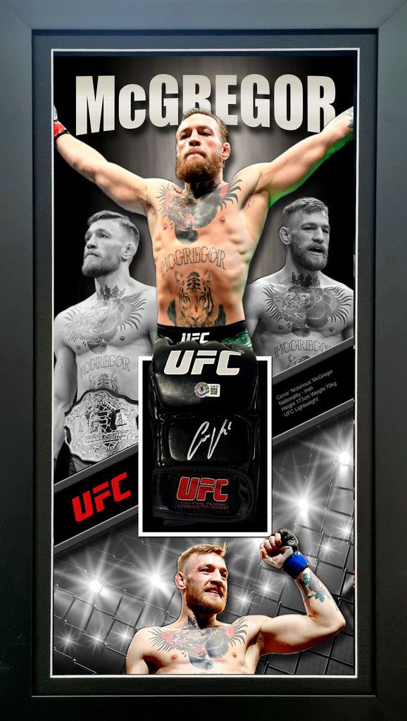 Conor McGregor Signed & Framed UFC Glove Beckett BAS