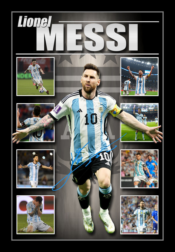 Lione Messi Argentina Signed & Framed Sportsprint Memorabilia