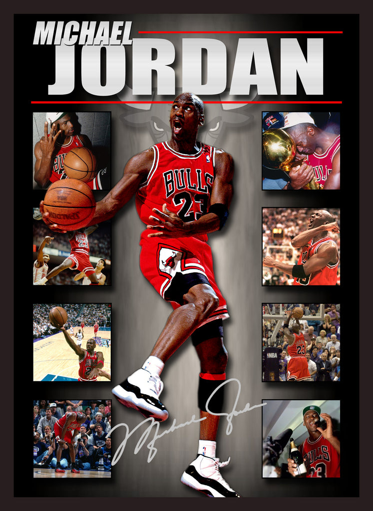 Michael Jordan Chicago Bulls Signed & Framed Sportsprint