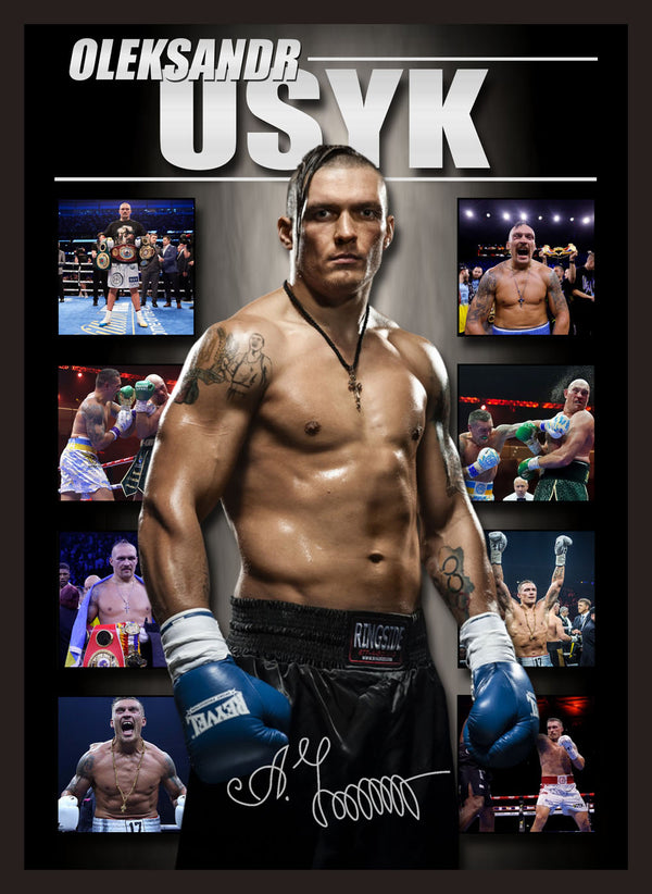 Oleksandr Usyk Boxing Champion Mega Framed Sportsprint