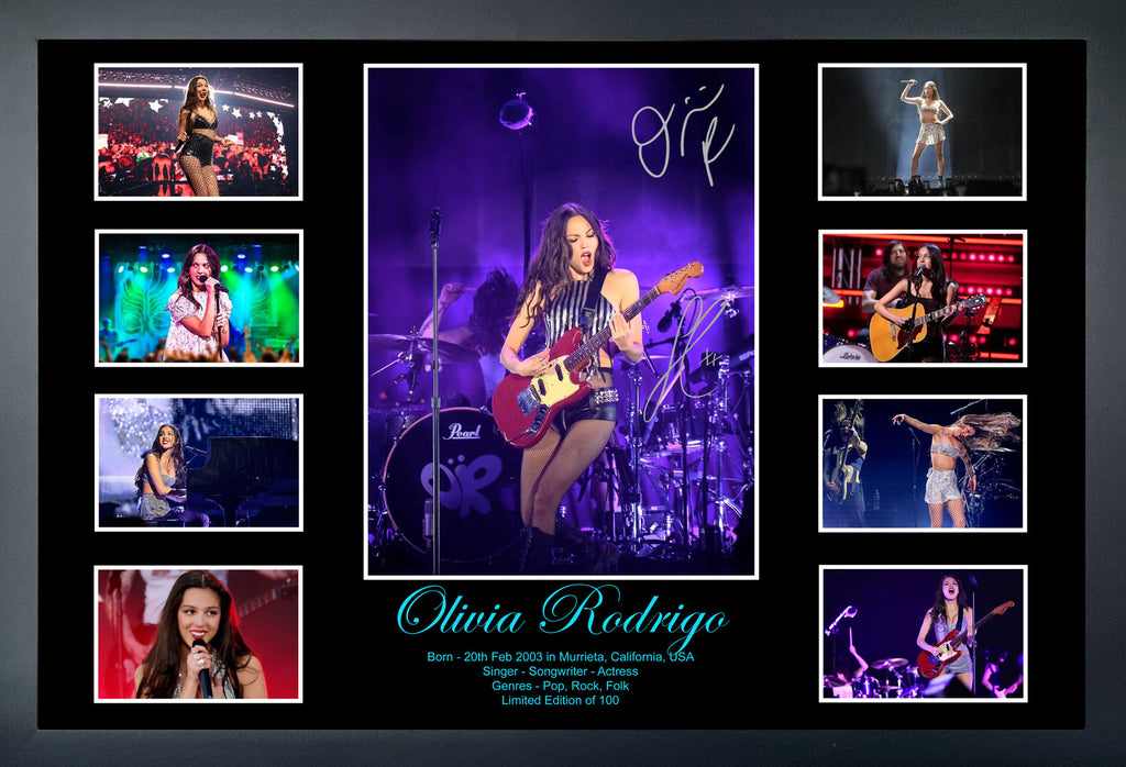 Olivia Rodrigo Tribute Signed & Framed Limited Edition Collage Memorabilia