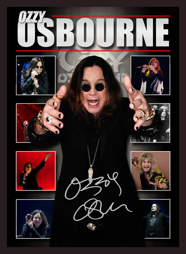 Ozzy Osbourne Black Sabbath Framed Lithograph Memorabilia