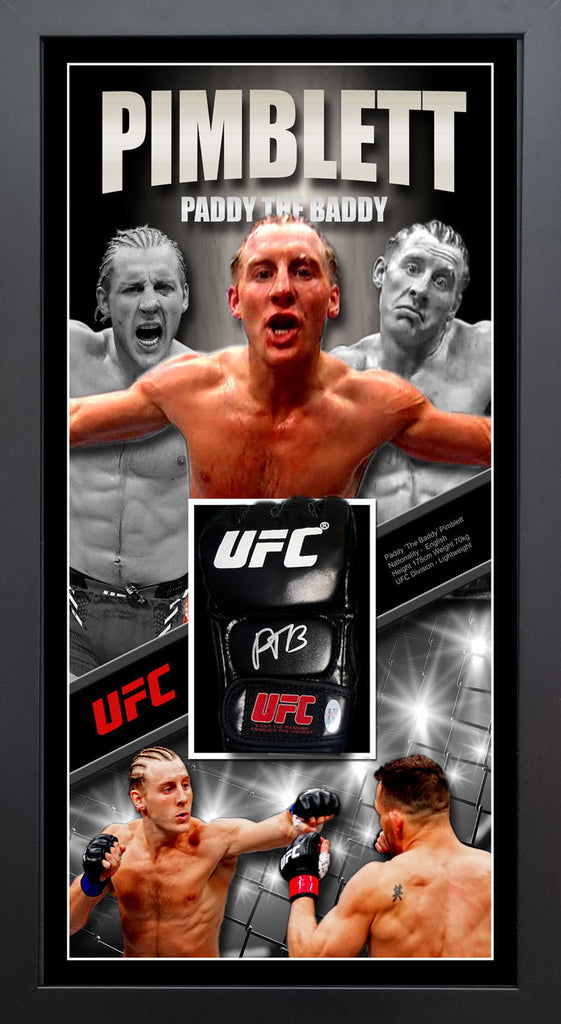 Paddy the Baddy Pimblett Signed & Framed UFC Glove (PSA DNA - #AM76533)