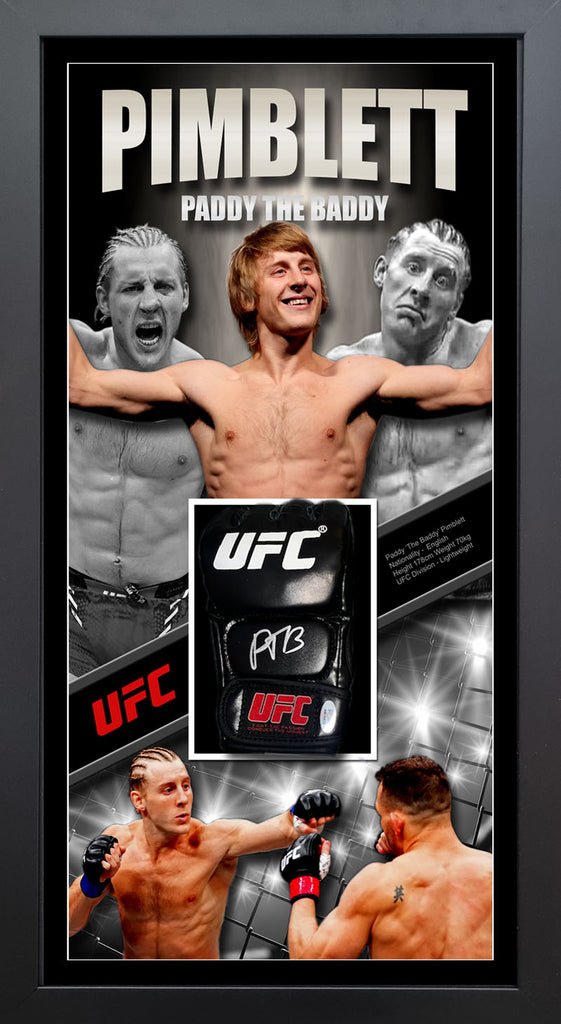 Paddy the Baddy Pimblett Signed & Framed UFC Glove (PSA DNA)