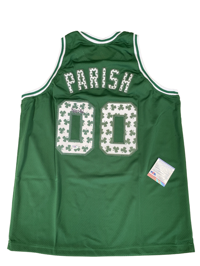 Robert Parish Boston Celtics Signed Jersey Custom "Clover" Jersey PSA (UNFRAMED)
