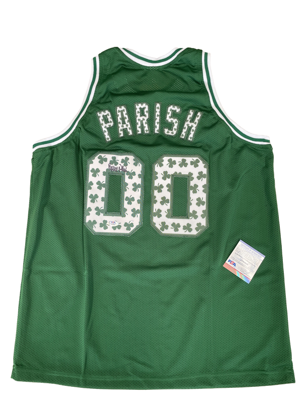 Robert Parish Boston Celtics Signed Jersey Custom "Clover" Jersey PSA (UNFRAMED)